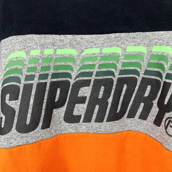 SUPERDRY Triple Drop Color Block Logo Crew Sweatshirt Size 2XL - Picture 2 of 10